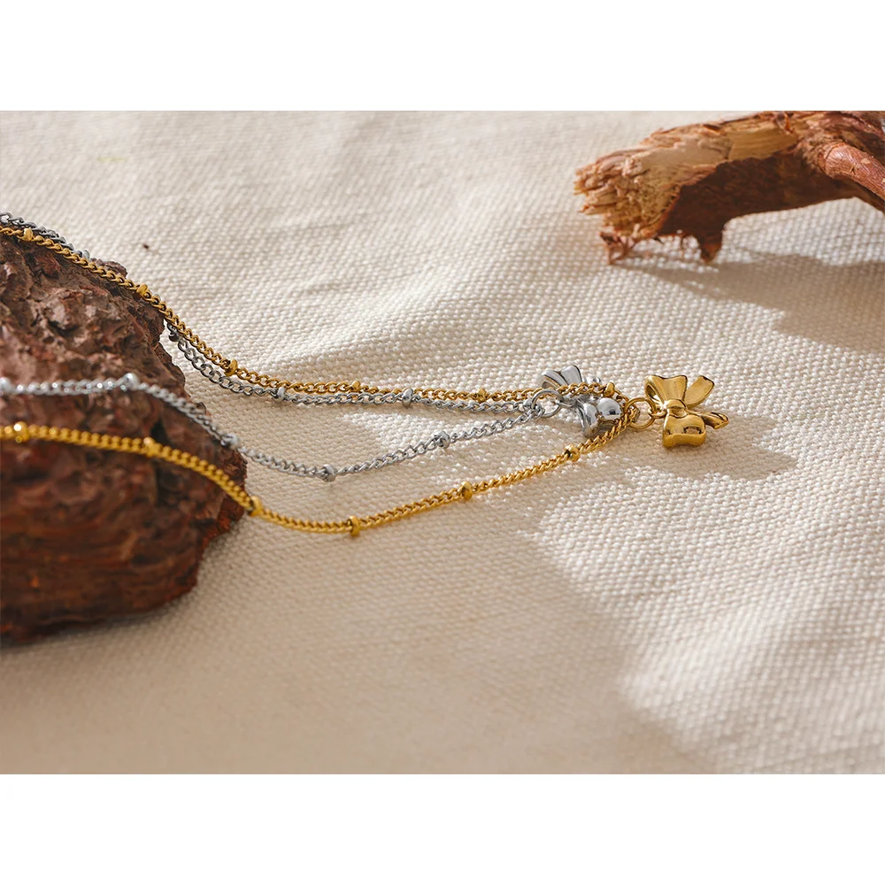 Perfect Bowknot stainless Steel Pendent Necklace