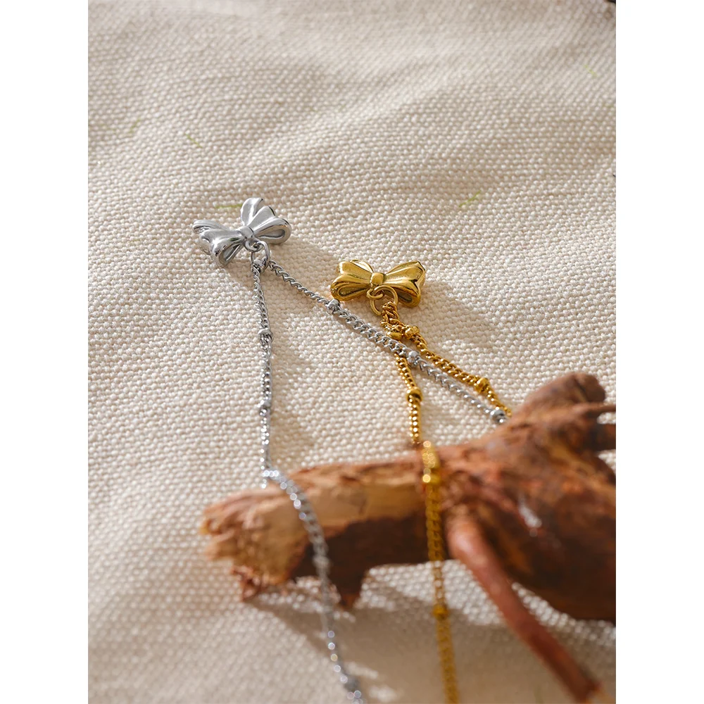 Perfect Bowknot stainless Steel Pendent Necklace