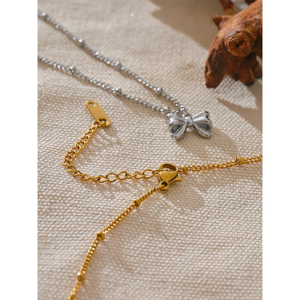 Perfect Bowknot stainless Steel Pendent Necklace