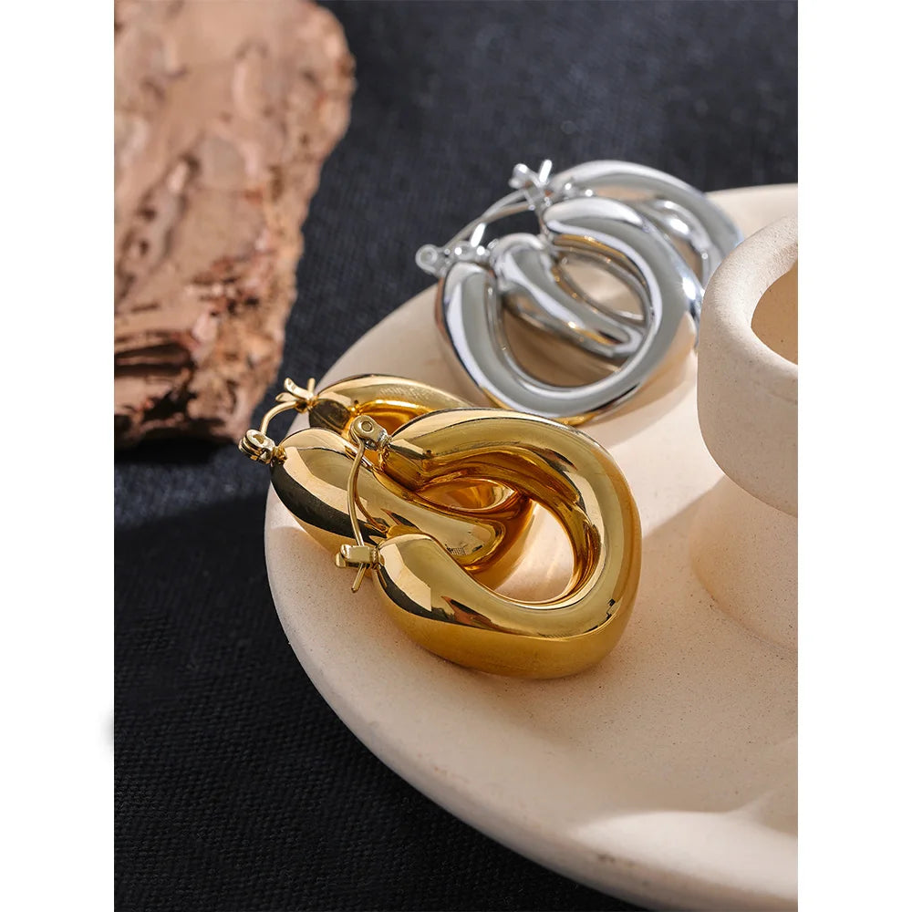Alexa Chunky Hoops Earrings