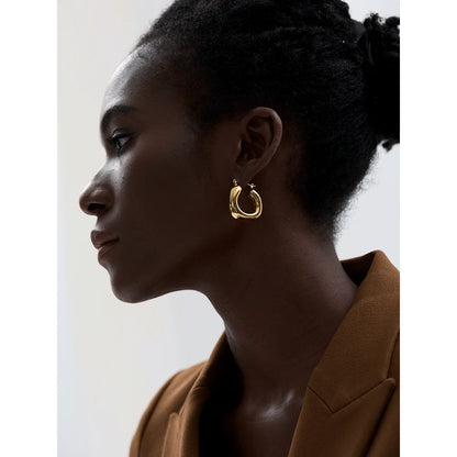 Alexa Chunky Hoops Earrings