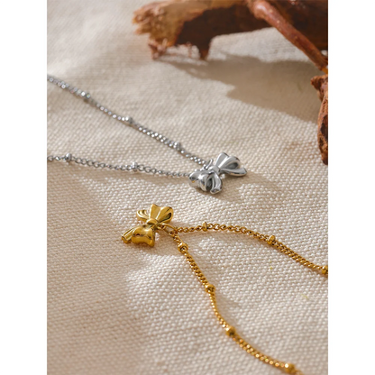 Perfect Bowknot stainless Steel Pendent Necklace