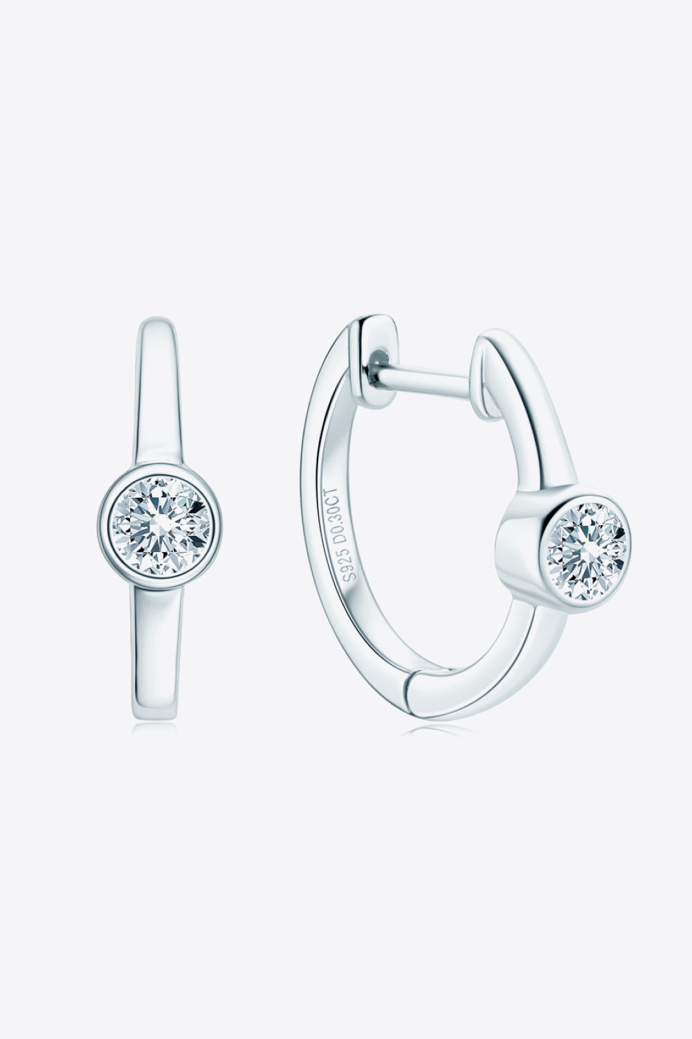 Carie Moissanite Huggie Earrings