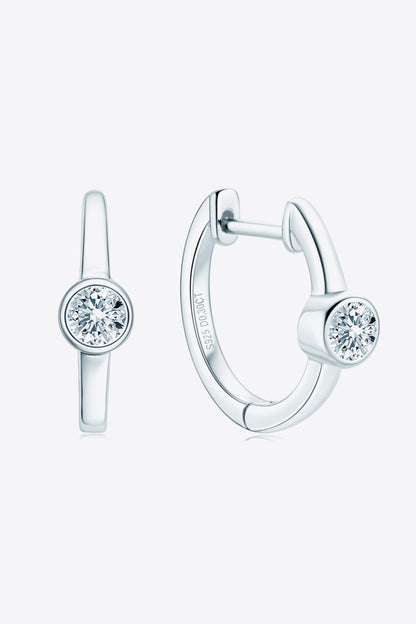 Carie Moissanite Huggie Earrings