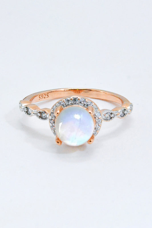 Round Moonstone Ring