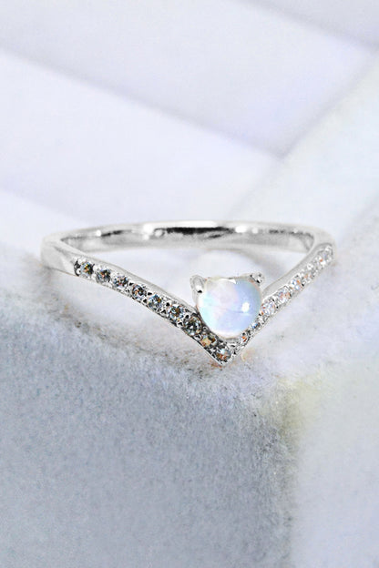 Moonstone Heart-Shaped Ring